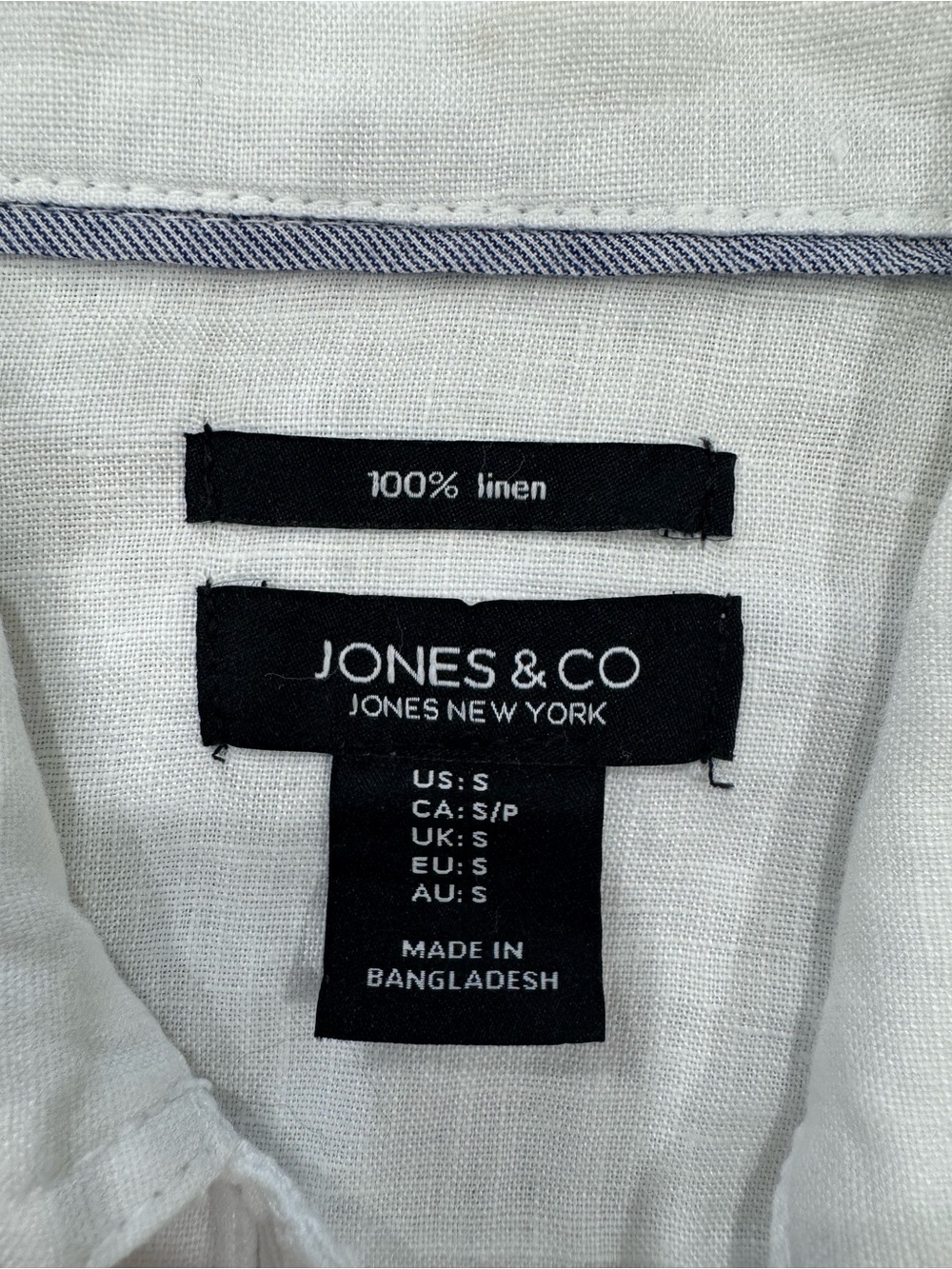 Jones New York Jones & Co 100% Linen White Utility Jacket Small - Picture 4 of 6